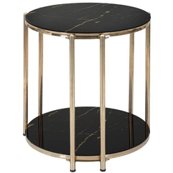 Márványhatású kávézóasztal, 45 x 46 cm