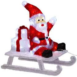 Kültéri fénydísz, Mikulás szánkón, 60 LED