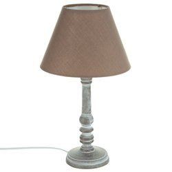 Állólámpa fából készült talppal, sötétbarna