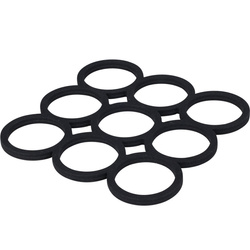 Szilikon melegedénypárna, fekete