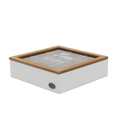 TEA ROOM teás doboz rekeszekkel, 24 x 24 x 7 cm
