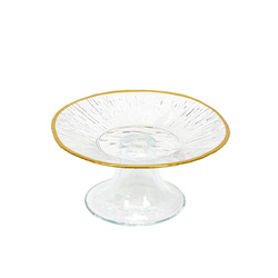 DÁTURA, 15 cm arany szegélyes tortatál.