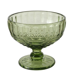 Üveg fagylaltos csésze, zöld, 250 ml