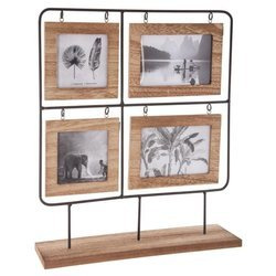 Fából készült keret 4 fényképhez, álló keret - mini galéria 42 x 36 cm