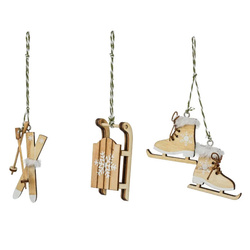 Téli motívummal díszített fa függők