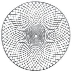 MANDALA tányéralátét, Ø 38 cm, ZELLER, ezüst