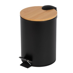 3 l-es fürdőszobai szemetes ZETRU, bambusz fedéllel