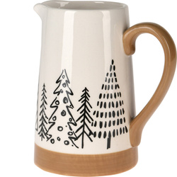 Téli kanna fenyőfás mintával, 1 l