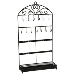 Fekete fém ékszerorganizáló