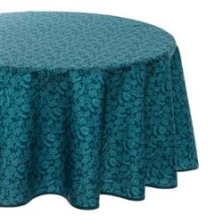 Kerek asztalterítő, Ø 180 cm, levélmintával.