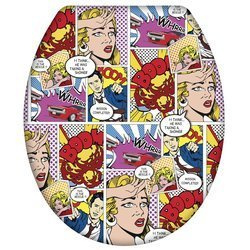 Pop-Art WC-deszka - Duroplast, lassú leereszkedés, WENKO