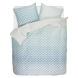 Díszes pamut szatén ágynemű türkiz mintával, Esprit, 200 x 220 cm