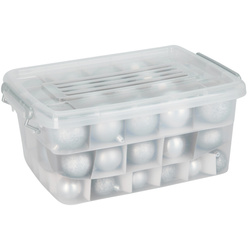 Karácsonyi díszek készlete különböző méretekben, 70 db.