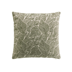 Díszpárna, jacquard levélminta, 40 x 40 cm