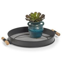 Fém tálca fogantyúkkal, hálós szerkezet, Ø 48 cm, ZELLER