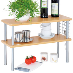 Konyhai polc, 2 szintes, bükkfa, Kesper