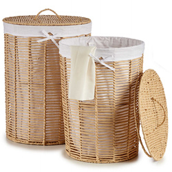 Fonott kosarak készlete fedéllel, 76 l + 40 l