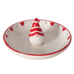 Díszes tányér Mikulással, Ø11 cm