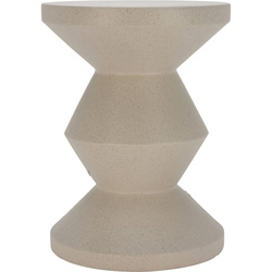 Minimalista oldalsó asztal magnézium lemezből, kúp alakú, 33 x 47 cm