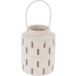 Gyertyatartó lámpás, fém fogantyúval, 10 x 13 cm