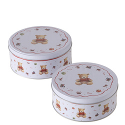 BAILEY süteményes doboz, kézzel festett, 2 db