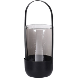 Üveglámpás fém vázon, 16 cm