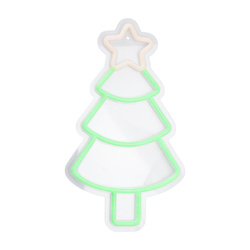 Karácsonyi neon falra, LED, 23 x 22 cm, karácsonyfa