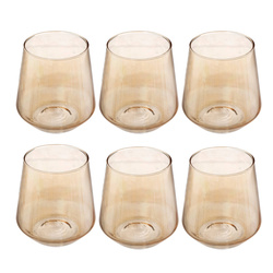 OLGA hideg italokhoz való poharak, pezsgő szín, 6 darab