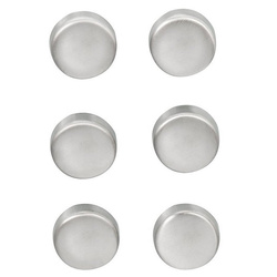 Mágnesek jegyzetekhez, rozsdamentes acél, 6 darab, ZELLER