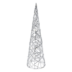 Drót karácsonyfa, LED figura 40 cm