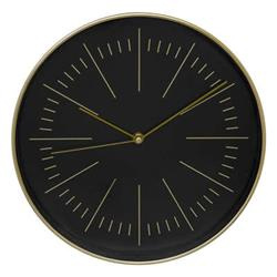 Modern falióra Edith, fekete, Ø 30 cm, nappaliba.