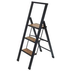 Összecsukható létra, 3 fok, WENKO, fekete