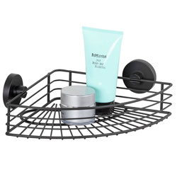 BARI Vacuum-Loc sarokpolc zuhanyhoz, fém, WENKO, fekete