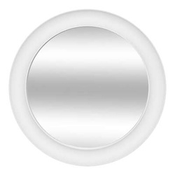 Kerek tükör SOLAL, fehér keret, Ø 58 cm