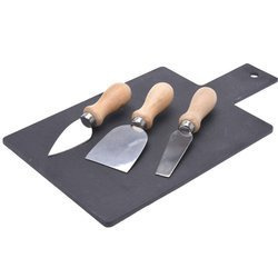 Sajttál, 3 kés a készletben, 30 x 17 cm