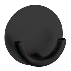 Kerek fürdőszobai akasztó RONDO, rozsdamentes acél, WENKO, fekete