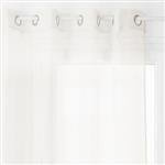 Függöny fém gyűrűkkel, könnyen felszerelhető, egyszerű dizájnú, elefántcsont színű.