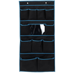 Textil rendszerező külső tükörrel, 11 zsebbel