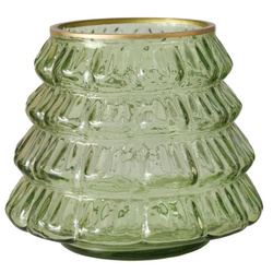 TIWA üveg gyertyatartó, magassága 11,5 cm