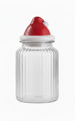 Üvegtartó ünnepi mintával, 1375 ml