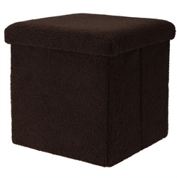 Bouclé puff tárolóval BINI, 38 x 38 x 38 cm