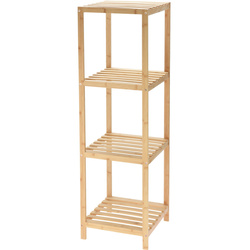 4 szintes bambusz polc, 110 cm