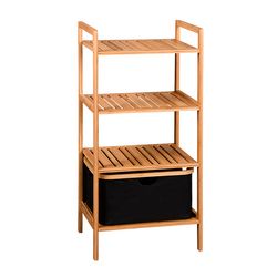 Bambusz polc kihúzható kosárral, 93,5 cm