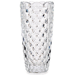 Faragott üveg váza, 25 cm