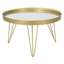 Dekoratív tükör tálca lábakkal, Ø 36,5 cm