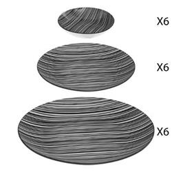 BOHEMIA ZEBRE étkészlet, 18 darabos
