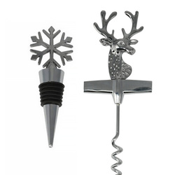 Ünnepi bor készlet, dugóhúzó és dugó