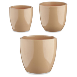 Kerek, kúpos aljú kerámiacserepek készlete, 3 darab.