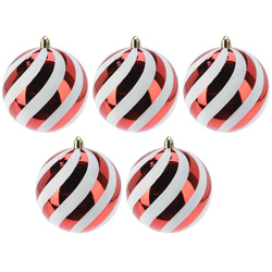 Karácsonyi díszek, törhetetlen Ø 8 cm, 10 db.