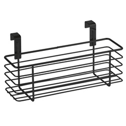 Konyhai polc, multifunkciós tárolókosár, 10 x 24 x 11,5 cm, WENKO, fekete